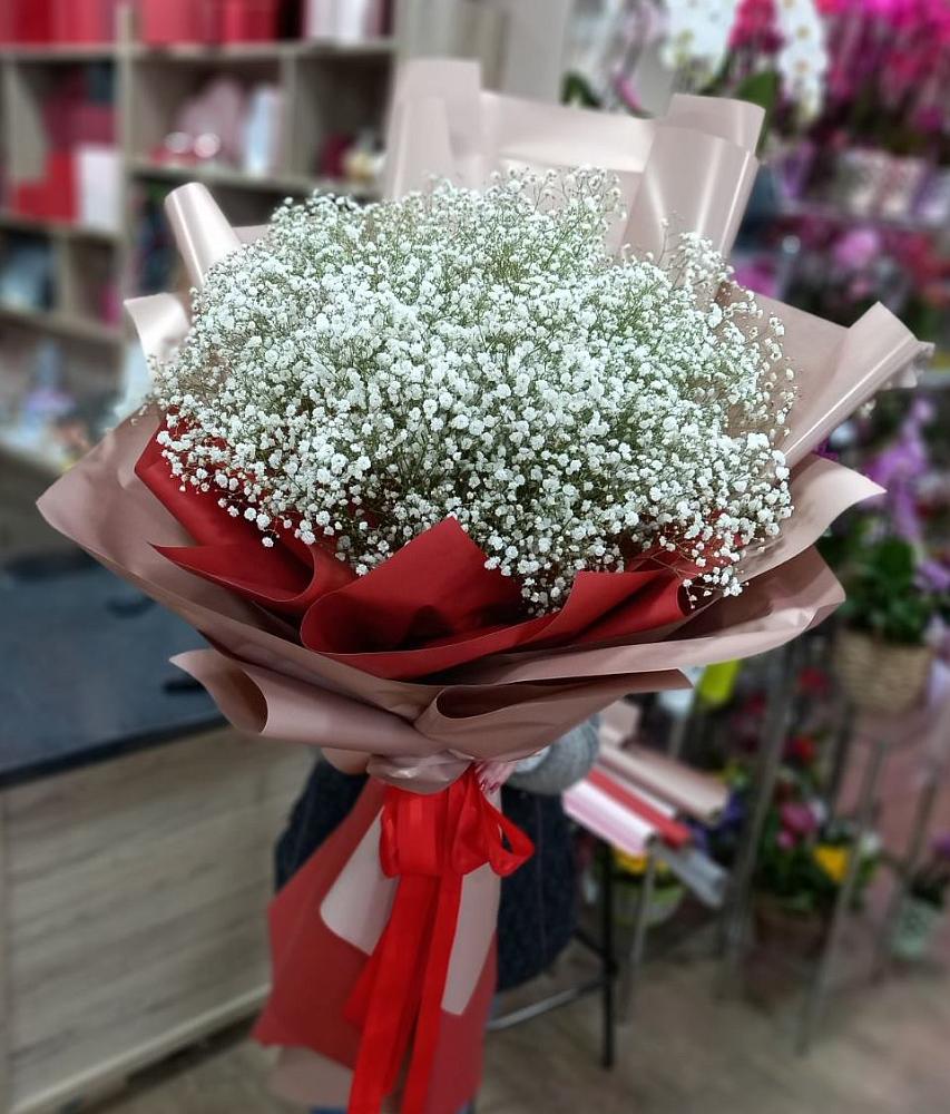 Букет Белые хлопья в Усть-Луга Букет цветов из: Гипсофила в Усть-Луга
