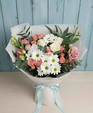 Букет цветов из:  Розы, Лизиантусы и Хризантемы #REPLACE_PRED# Усть-Луга