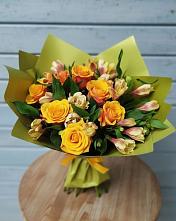 Букет цветов из:  Альстромерии и Розы в Усть-Луга