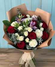 Букет цветов из:  Розы и Альстромерии в Усть-Луга