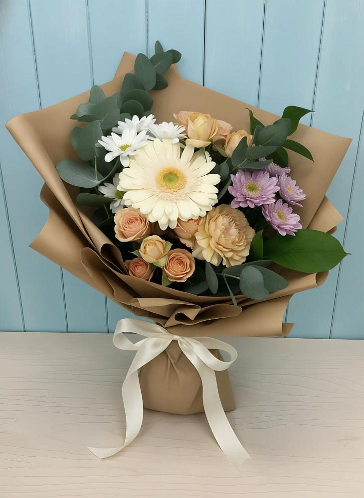 Букет цветов из: Герберы и Хризантемы в Усть-Луга