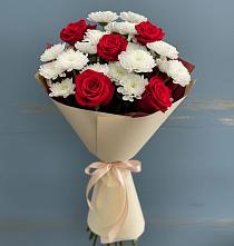 Букет цветов из:  Розы и Хризантемы в Усть-Луга