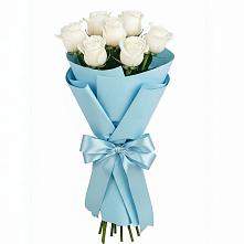 Букет 7 белых роз Проуд в Усть-Луга