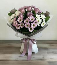 Букет цветов из:  Хризантемы и Розы в Усть-Луга