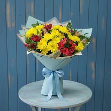 Букет цветов из:  Альстромерии и Хризантемы #REPLACE_PRED# Усть-Луга